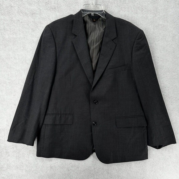 Baroni Sport Coat Mens 44 SHORT Super 150 Wool Blazer Jacket Gray - Picture 1 of 14